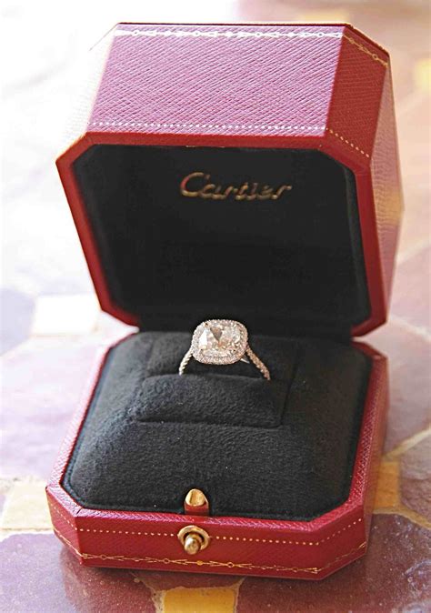 gold engagement rings cartier|cartier engagement rings cushion cut.